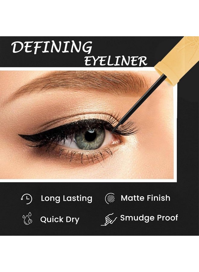 adbeni Ultimate Liquid Eyeliner 5Ml, All-Day Dramatic Eyes & Definition With Jet-Black Perfection, Smudge Proof & Transfer Proof, Water Resistant Defines Your Eyes Beautifully - Image 3