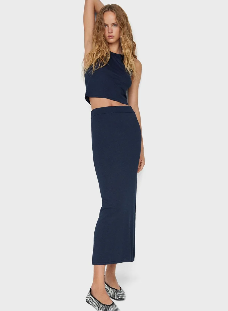 MANGO High Waist Skirt