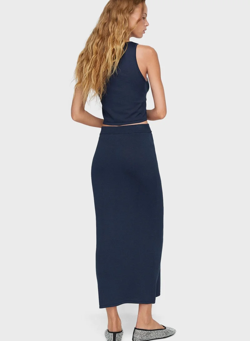 MANGO High Waist Skirt