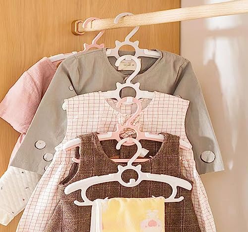Gencuoir 30Pack Baby Nursery Closet Hangers, Ultra Thin Non-Slip and Extendable Laundry Infant Pant Hanger for Newborn Clothes 11-14" Pink Adjustable Children Coat Hanger for Girl Boy Toddler Kids Child… - Image 5