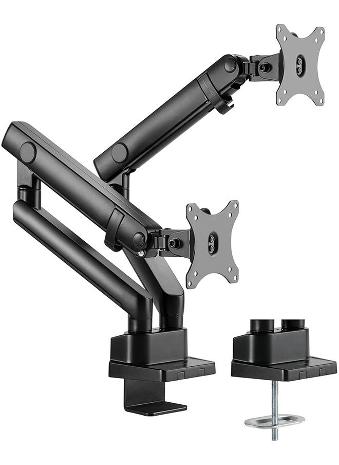 SilverStone ARM25 Dual Monitor Arm w/ Mechanical Spring Design Versatile Adjustability, Monitors Up To 32" Size 9kg Weight, VESA Mounting Interface Standard, 100mm Mounting Hole  - Image 1