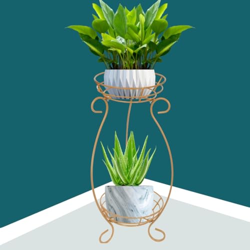 Bee Creative Plant Stand for Balcony Flower Pot Stand (2_POT_G) - Image 3