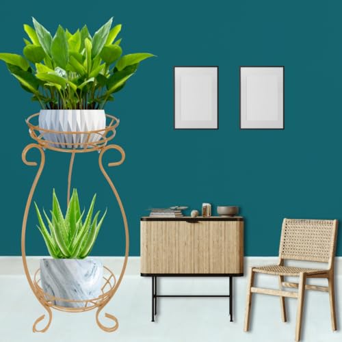 Bee Creative Plant Stand for Balcony Flower Pot Stand (2_POT_G) - Image 2