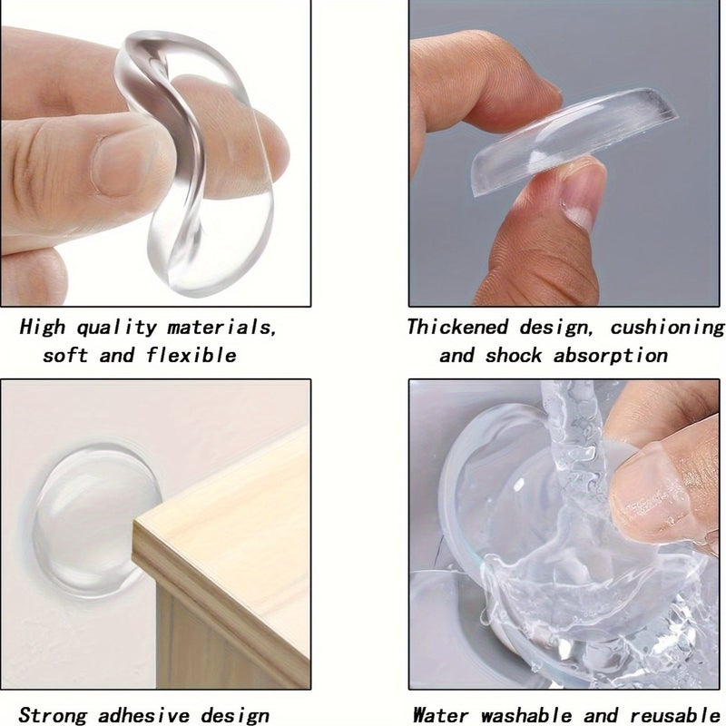 Self Adhesive Transparent Door Bumper Wall Protectors Noise Reduction Pads - Image 3
