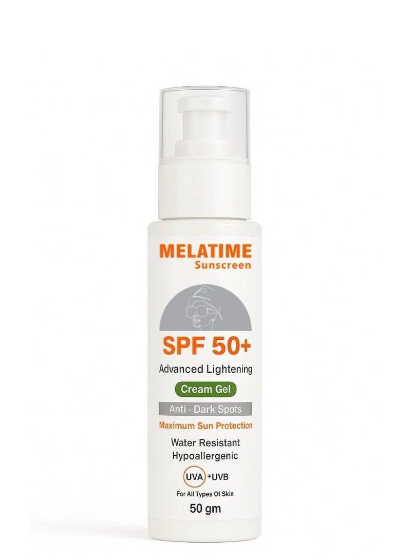Melatime sunscreen SPF 50+  Advanced Lightening - 50 gm