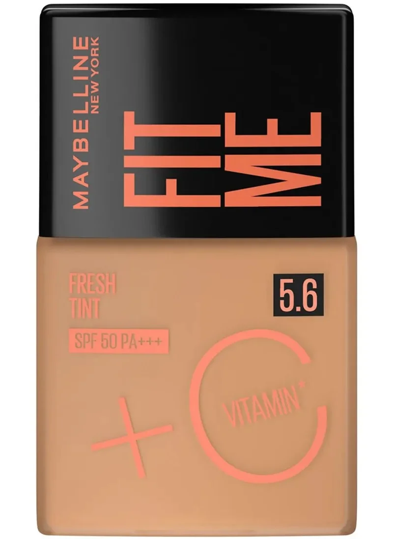 MAYBELLINE NEW YORK Maybelline New York, Fit Me Fresh Tint Foundation Spf 50 With Brightening Vitamin C, 5.6