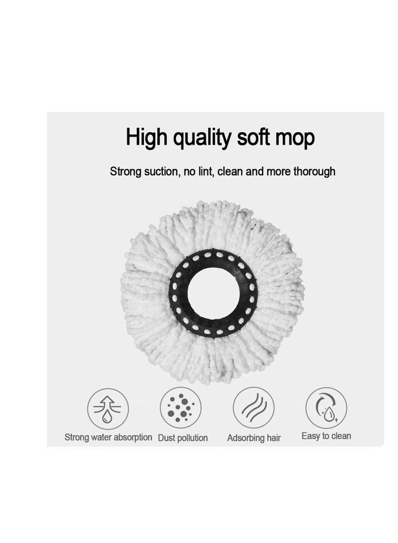 Suntown 4pcs Microfiber Mop Head Refill Replacement for HSN Hurricane Magic Mop 360 Rotating Degree Spin Replacement Mophead - Image 3