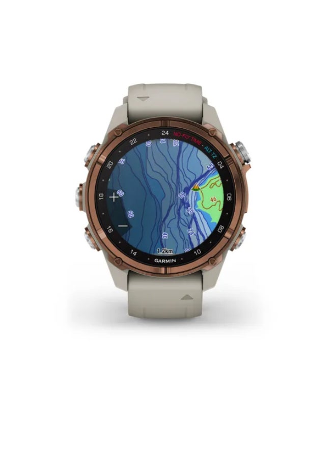 GARMIN Descent Mk3I  - 43 Mm - Up To 10 Days Of Battery Life - 1.2" Inch Amoled Display, Scratch Resistant, Sapphire Crystal, Heart Rate Monitor, Stress Tracking, Dive Features, Advanced Gps Features, Ios And Android Compatible Bronze - Image 4