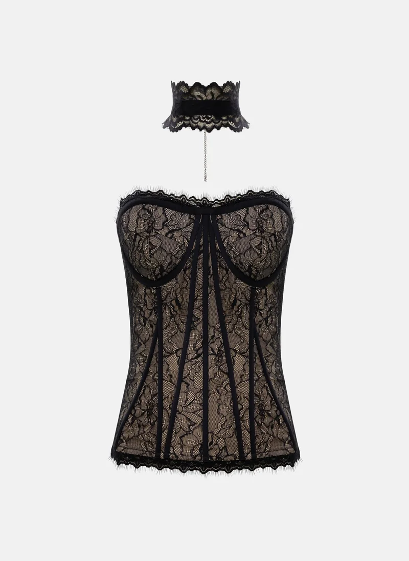 Lichi Lace corset with choker