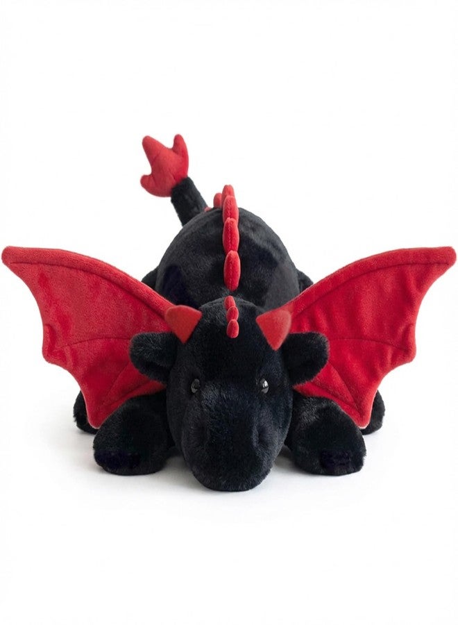 ARELUX Large 36in Cute Dragon Stuffed Animals Plush Toy Soft Black Pterosaur Plushie Giant Fuzzy Dinosaur Pillow Plushies with Wings Cuddly for Friends Family Member - Image 1