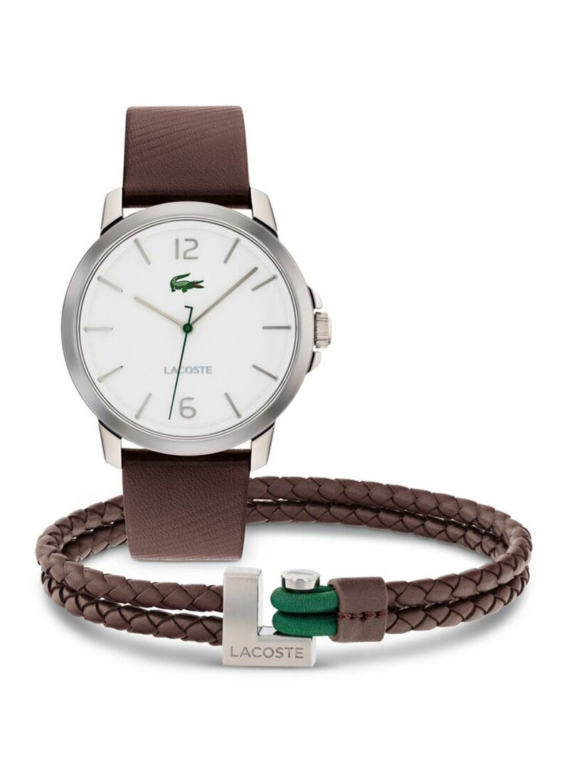 LACOSTE Round Analog Men's White Case Wrist Watch - 2070027  - Image 1