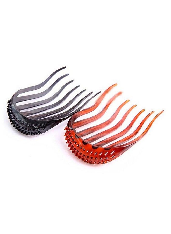 lasenersm 2Pcs Ponytail Bump It Up Hair Styling Insert Comb Fluffy Hair Comb (1Black+1Coffee)  - Image 4
