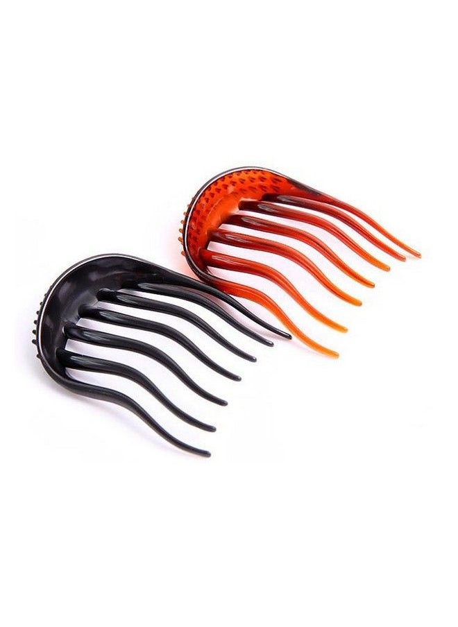 lasenersm 2Pcs Ponytail Bump It Up Hair Styling Insert Comb Fluffy Hair Comb (1Black+1Coffee)  - Image 3