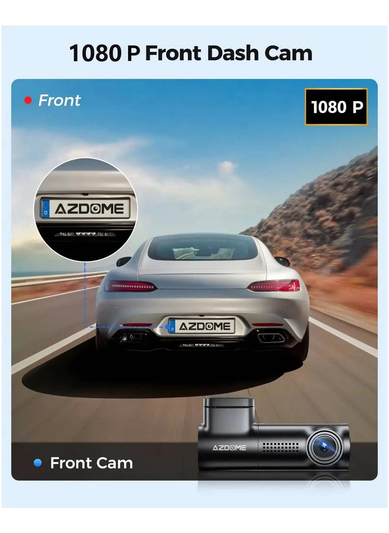 AZDOME - AZDOME M330 Car DVR 1296P Dash Cam Smart Voice Control WiFi Free APP G-sensor Emergency Record Parking Monitor Loop Recording - Image 1