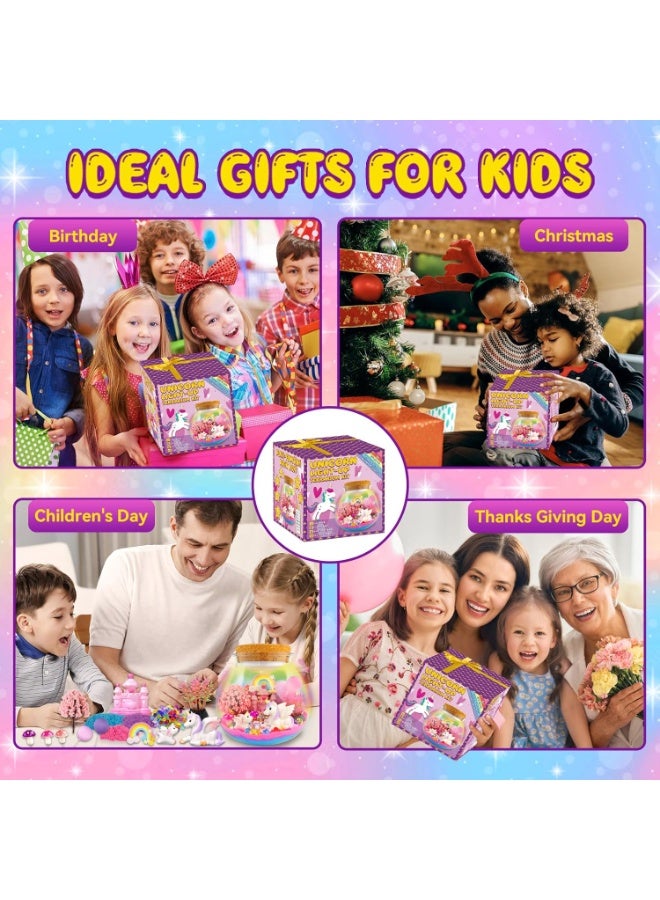 كيلا مجموعة أدوات صناعة تيراريوم يونيكورن للأطفال - إضاءة ليلية LED وألعاب هدايا عيد ميلاد يونيكورن عن بعد للفتيات في سن 5 و 6 و 7 و 8 و 9 و 10 سنوات - هدايا للفتيات - Image 3