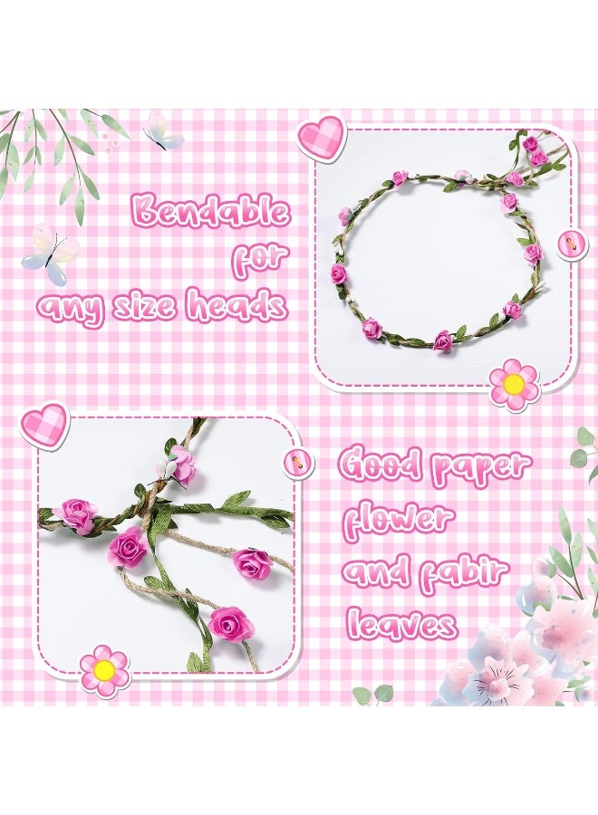 Chunful Chunful Cow Theme Pink Mom to Be Sash Baby Shower Dad to Be Pin and Flower Crown Headband for Gender Reveals Party Baby Shower Party Decorations for Boys and Girls Pregnancy Props Keepsake Gift - Image 5