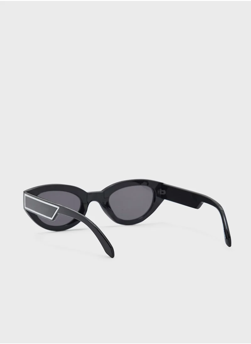 Ginger Monochrome Cat Eye Sunglasses