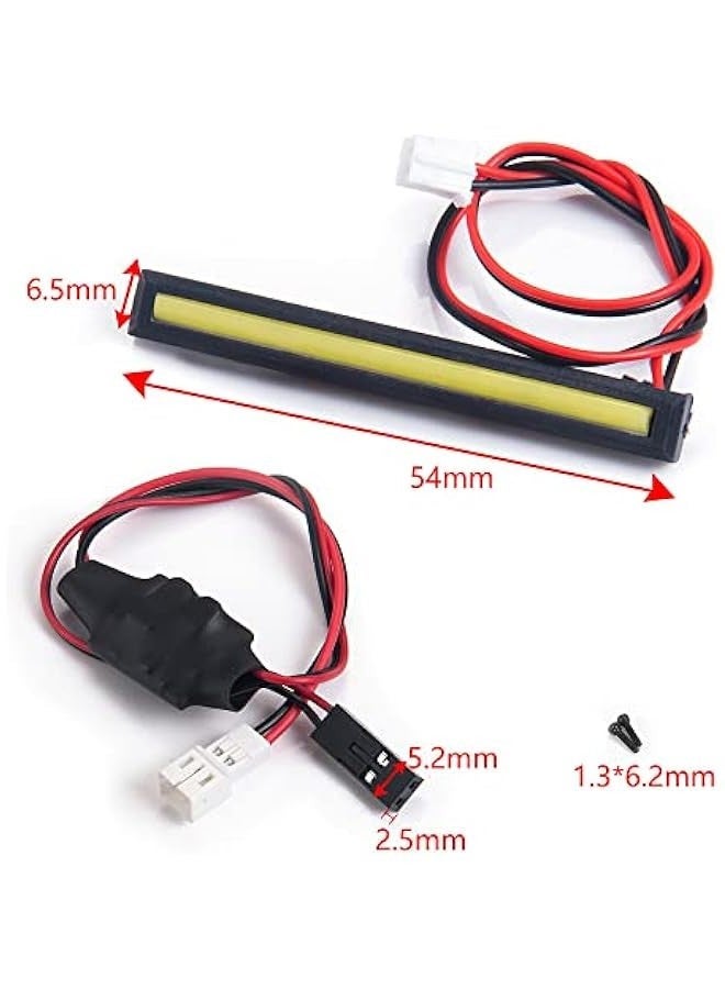 MUNTAQI 1/24th RC Car Light Bar LED Roof Lamp White Color Upgrades for Axial SCX24 Deadbolt AXI90081 RC Crawler Car Accessories Parts (90081) - Image 2