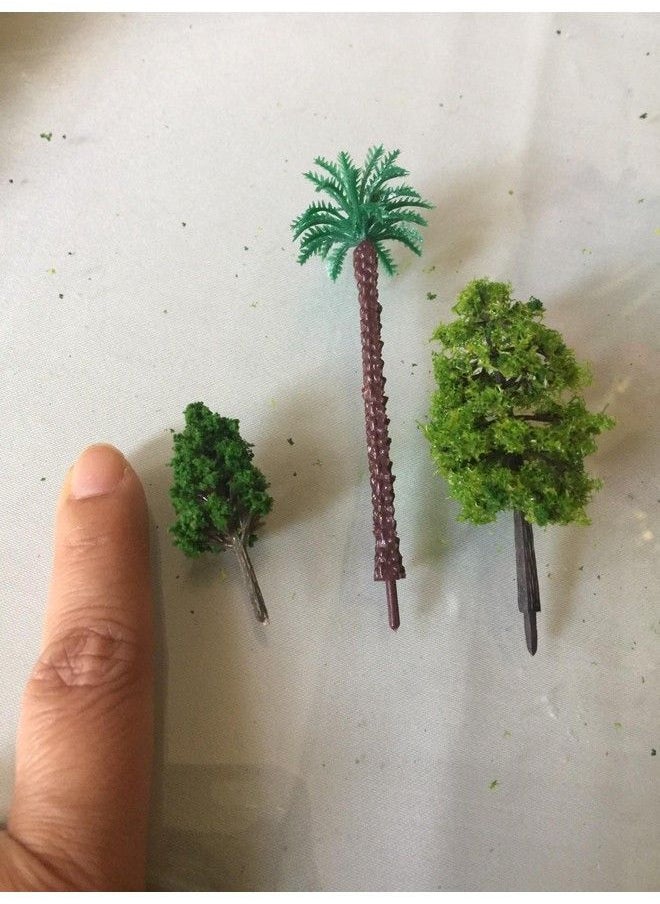 OrgMemory - 29Pcs Mixed Model Trees 1.56 Inch(416 Cm) Orgmemory Ho Scale Bushes Diorama Supplies Plastic Trees For Projects Model Train Scenery With No Bases - Image 1