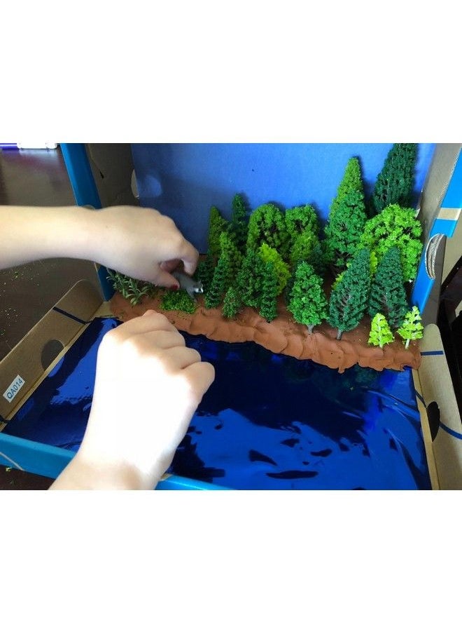 OrgMemory - 29Pcs Mixed Model Trees 1.56 Inch(416 Cm) Orgmemory Ho Scale Bushes Diorama Supplies Plastic Trees For Projects Model Train Scenery With No Bases - Image 1