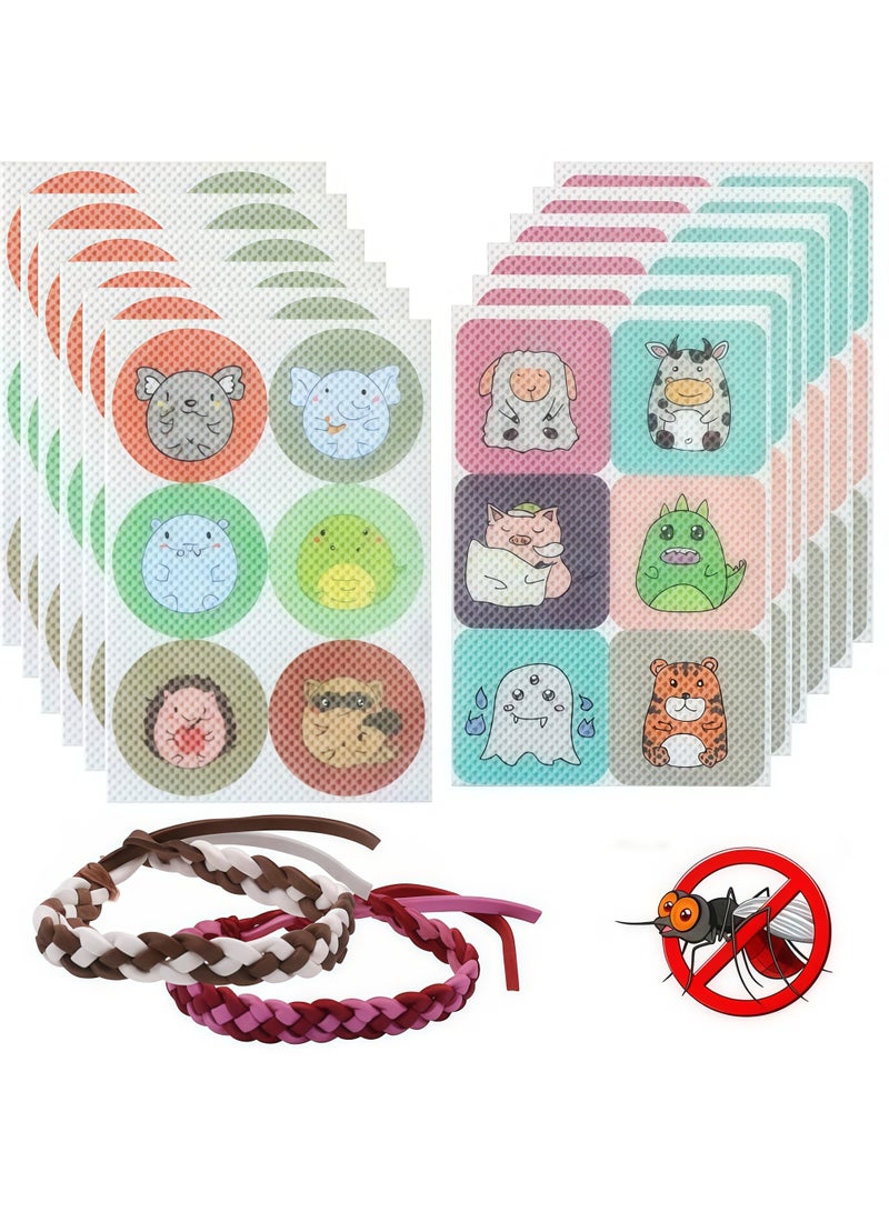 72 Pcs of Mosquito Repellent Patches 2 Pcs Insect Repellent Mosquito Bands Natural Citronella and Eucalyptus Anti-Mosquito Stickers for Adults and Kids Protection for Camping Hiking - Image 1