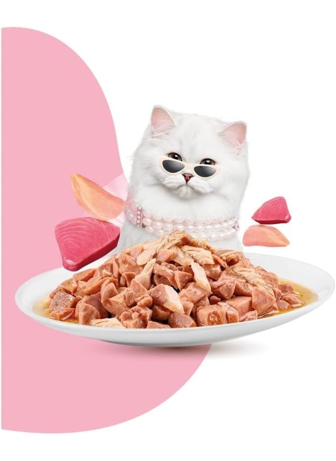 MOOCHIE Cat Food Mince With Tuna - Beauty Skin And Coat Pouch 70G - Pack of 12  - Image 2