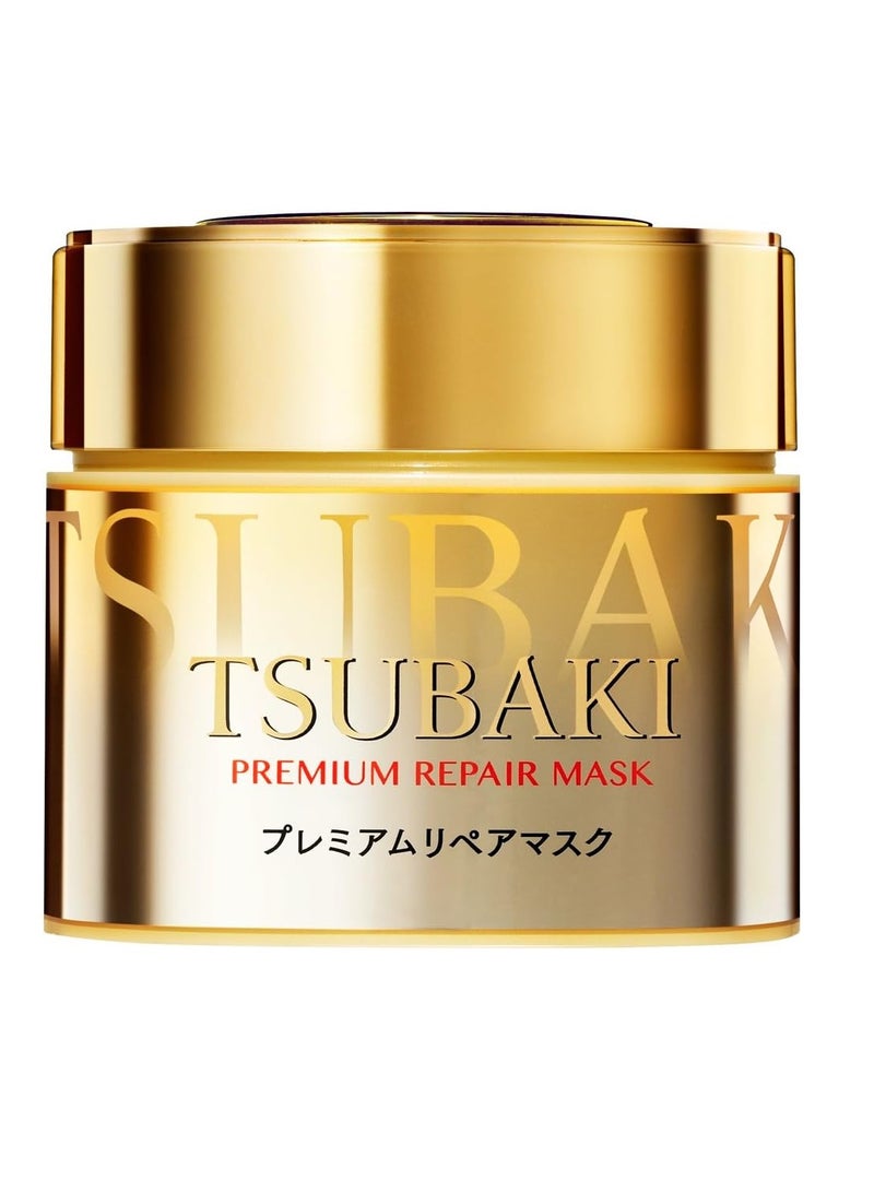 Tsubaki Masque réparateur et hydratant de luxe japonais pour cheveux qui pénètre en profondeur pour réparer les cheveux abîmés et hydrater 180 g - Image 1