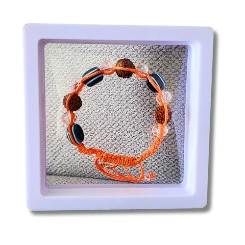 PUSHKARA Authentic 5 Mukhi Rudraksha Evil Eye Tie-up Band – 2.8 Inches Diameter | AAA Grade Unisex both for Men and Women - Image 5