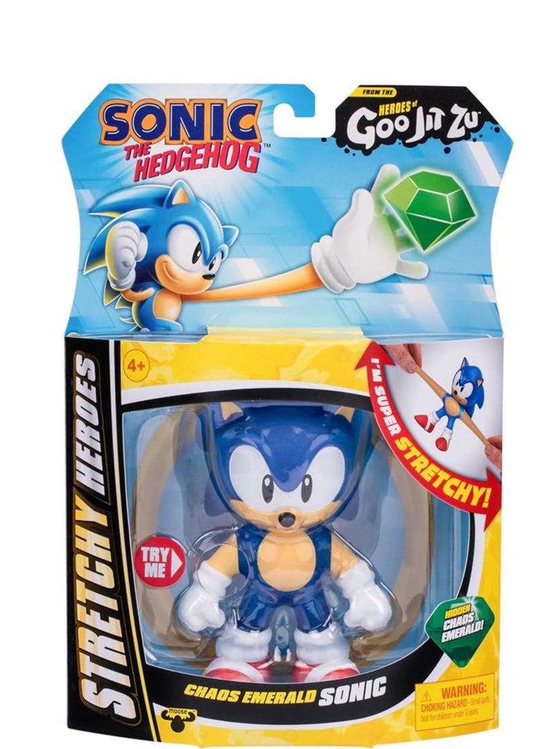 GOO JIT ZU Heroes of Goo Jit Zu Sonic S5 Hero Pack – Chaos Emerald Sonic | Super Stretchy Goo Figure | Interactive Sensory Toy for Kids - Image 3