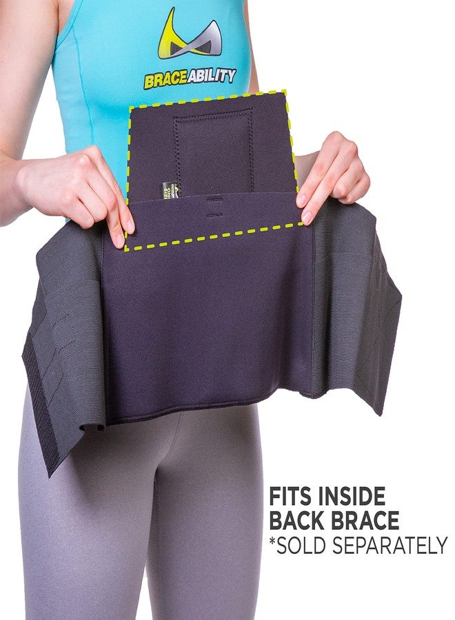 BraceAbility Neoprene Foam Pressure Pad Insert for Back Brace | Soft & Comfortable Lumbar Padding for Low & Mid Back Support and Targeted Pain Relief (One Size) - Image 3