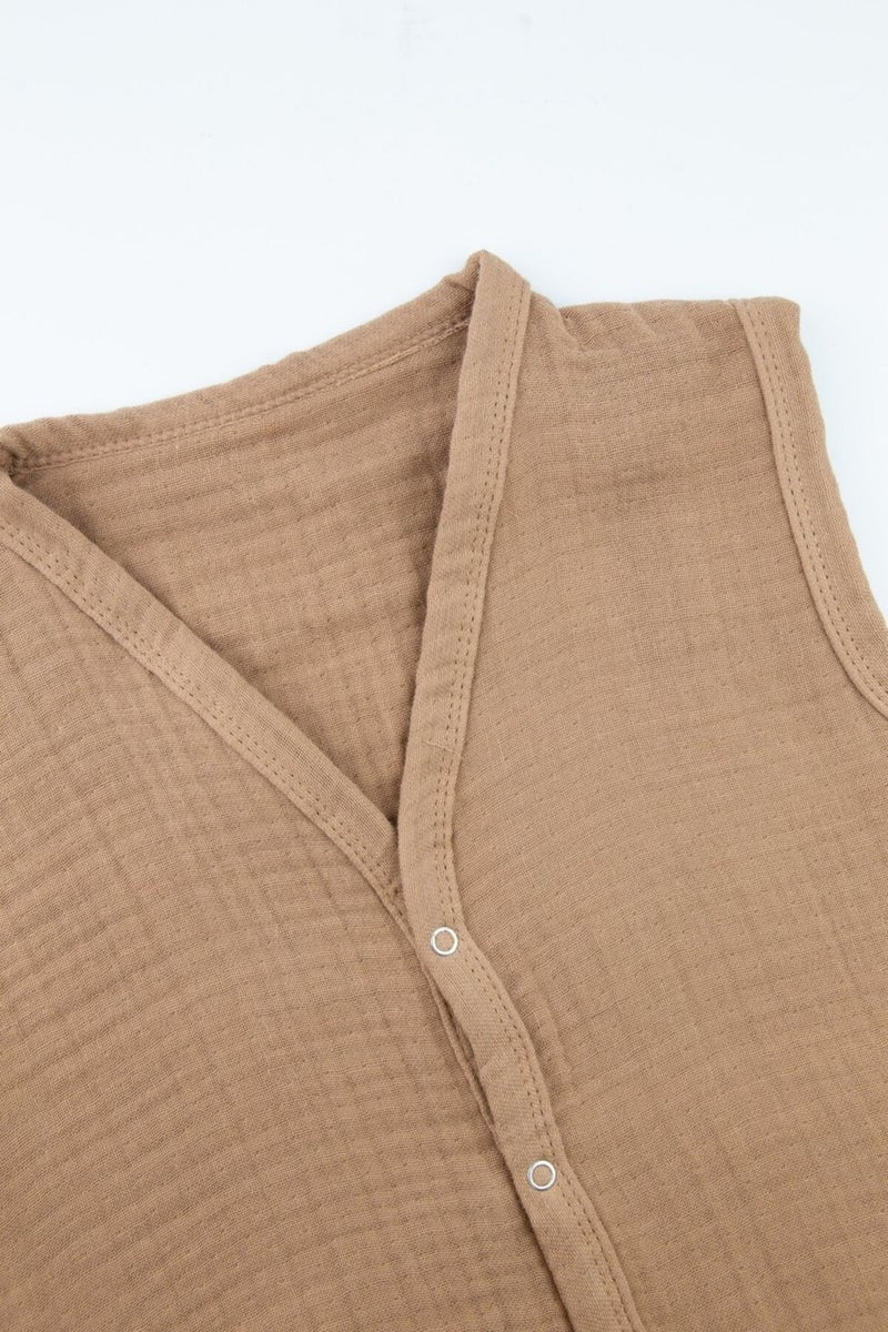 Bondilolly 100% Cotton Muslin Baby Vest with Snaps  - Image 2
