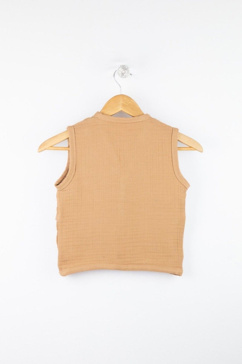 Bondilolly 100% Cotton Muslin Baby Vest with Snaps  - Image 3