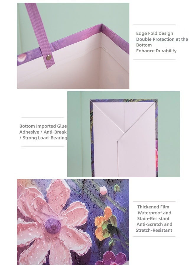 فلاي رود المقاس المناسب: لدينا ثلاثة أحجام من أكياس هدايا اللوحات الزيتية: صغير أفقي 15 × 13 × 8 سم، متوسط ​​أفقي 22 × 25 × 12 سم، كبير أفقي 35 × 32 × 15 سم. أكياس الهدايا مثالية لتزيين الحفلات، وتتسع لمزيد من الأشياء الصغيرة. - Image 4