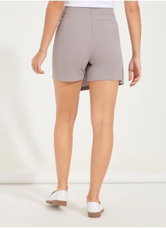 Styli Solid Wrap Front Skort with Side Tie Up Detail  - Image 5