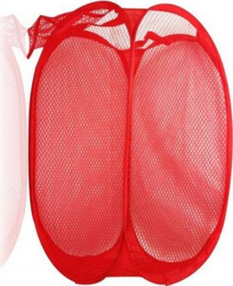 Kuber Industries 2 Piece Mesh Laundry Organiser, Red (Laundry001), Standard - Image 3