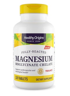 Healthy Origins Magnesium Bisglycinate Chelate for Brain & Heart Health 120 Tablets 