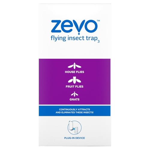 Zevo Flying Insect Trap, Fly Trap, Fruit Fly Trap (2 Plug-in Bases + 6 Refill Cartridges) - Image 3