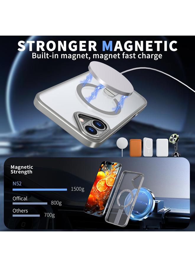 S-TOP Case For iPhone 16 Plus Star Shine Series TPU + PC MagSafe Phone Case with Fold Holder - Image 2