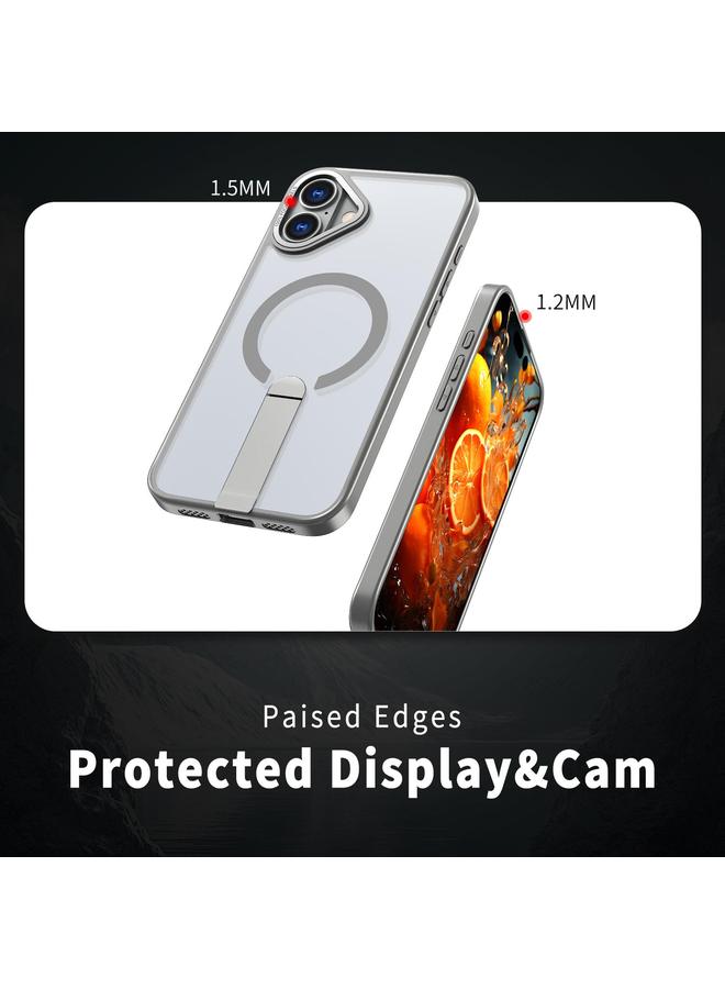 S-TOP Case For iPhone 16 Plus Star Shine Series TPU + PC MagSafe Phone Case with Fold Holder - Image 4