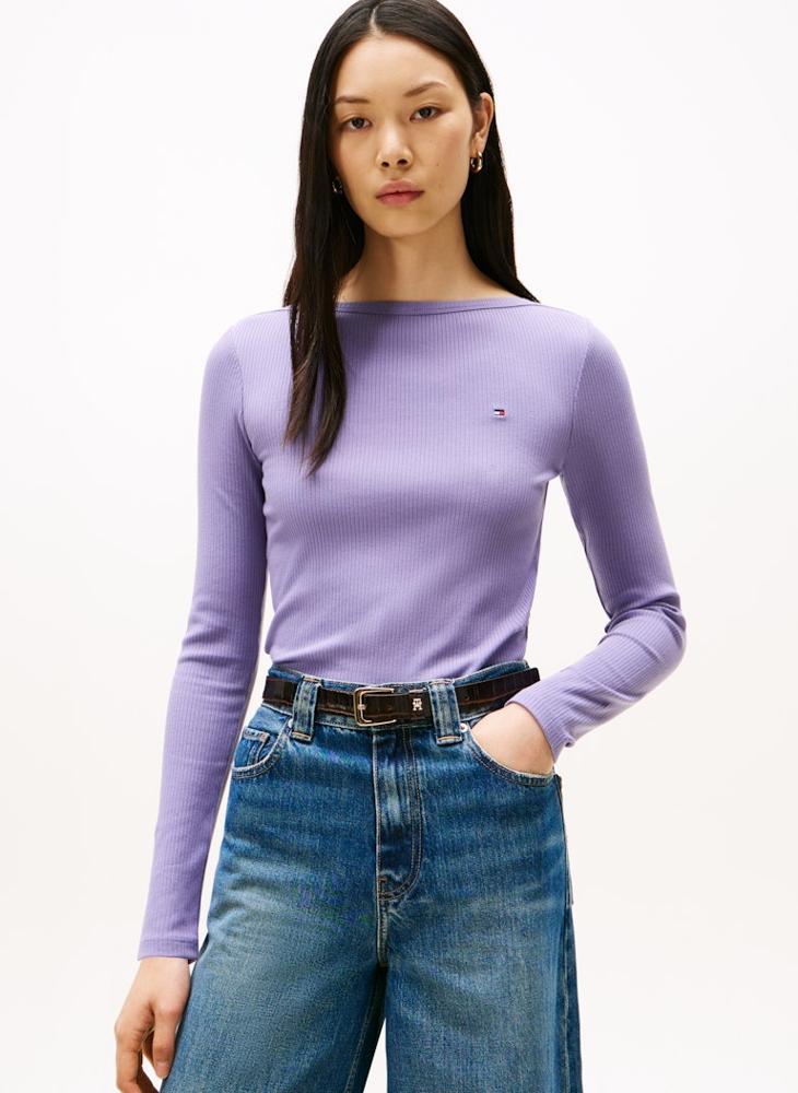 تومي هيلفيغر تيشيرت بياقة دائرية وشعار - Image 1