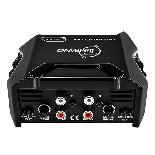 Timpano 4 Channel Amplifier Car Audio 4 x 125 Watts 2 Ohm, TPT-500.4 Small 4 Channel Amp12 Volts Full Range Class D Mini Bridgeable Car 4 Channel - Image 4