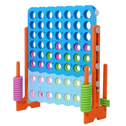 SDADI Jumbo 4 in a Row Game 4toScore Giant Game Set with Adjustable Height 2535 FT for Kids Adults IndoorOutdoor Connect Game with QuickRelease Slider Perfect for Family and Party Games - Image 5