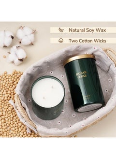 Goodpick Goodpick Balsam Cedar Candle 22 oz, Pine Candles for Home Scented, Winter Candle for Classic Luxury Aromatherapy, Big Green Soy Candles, Large Jar Candle Gifts for Christ mas, Birthday, Men, 2 Wicks  - Image 4