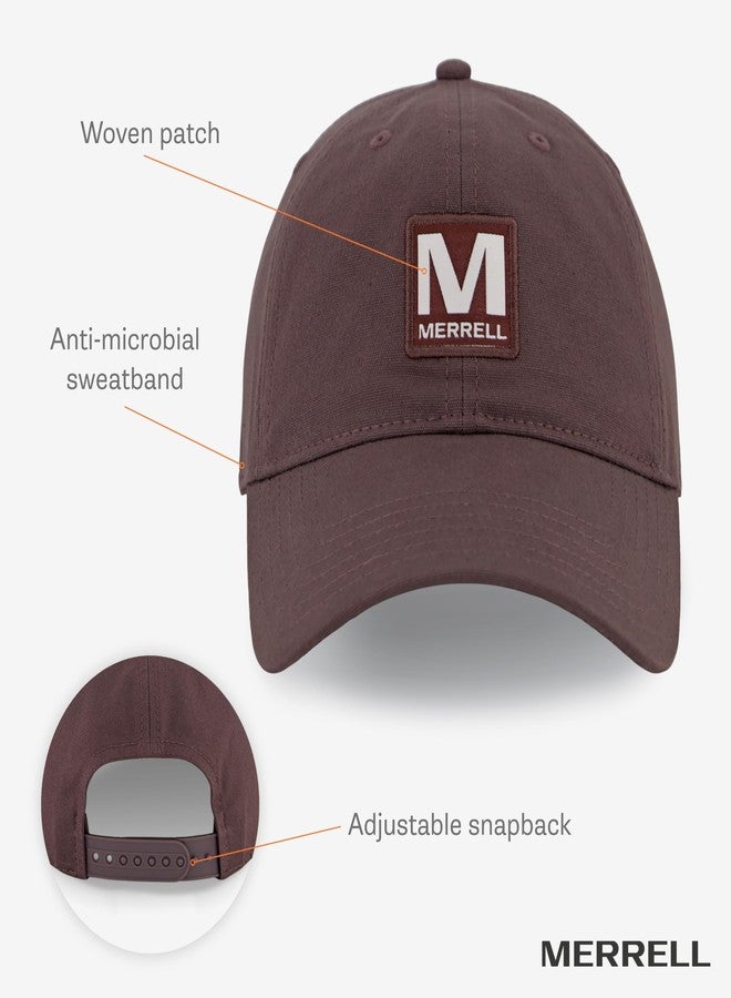 ميريل قبعة ميريل المصنوعة من قماش قطني مزين برقعة، مزودة بإبزيم بلاستيكي خلفي، وخاصية امتصاص الرطوبة لراحة تدوم طوال اليوم - Image 2