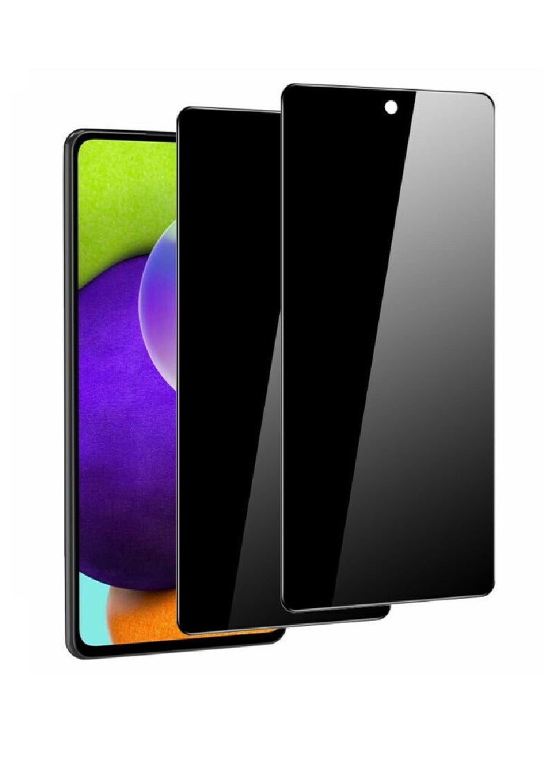 we3 2 Pieces Tempered Glass Screen Protector Anti-Spy Privacy Designed For Samsung Galaxy A72 Full Screen Coverage And Bubble Free  - Image 1