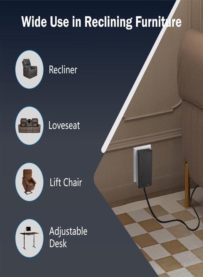 MineCtrl Recliner Power Supply, Model KDDY008F Kaidi AC/DC Switching Power Supply Transformer 29V 2A Adaptor for Lift Chair or Power Recliner Limoss Okin - Image 3