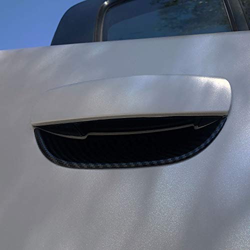 Jstotrim Carbon Fiber Door Handles Bowl Cover Trim Decal Bezel for Dodge Challenger 2015+ - Image 2