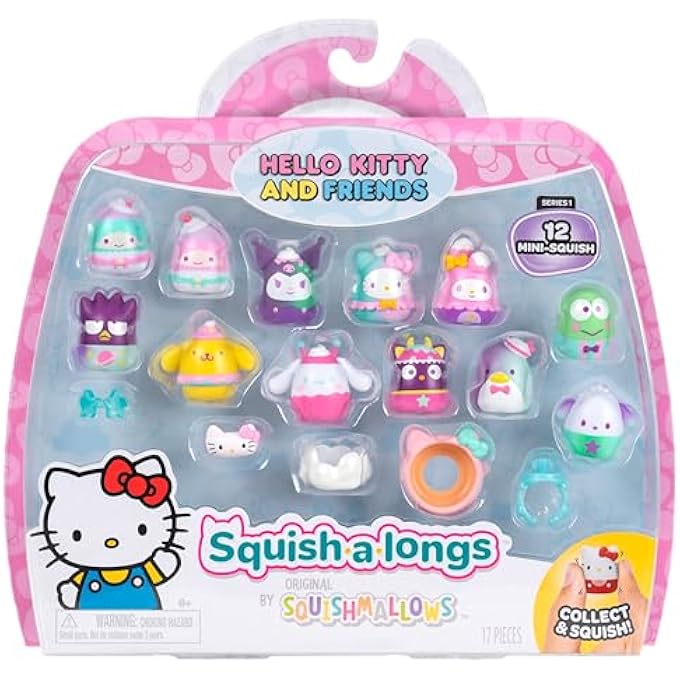 Squish-a-longs Hello Kitty and Friends Dreamland Mini-Squish + Accessory 12-Pack - Image 1