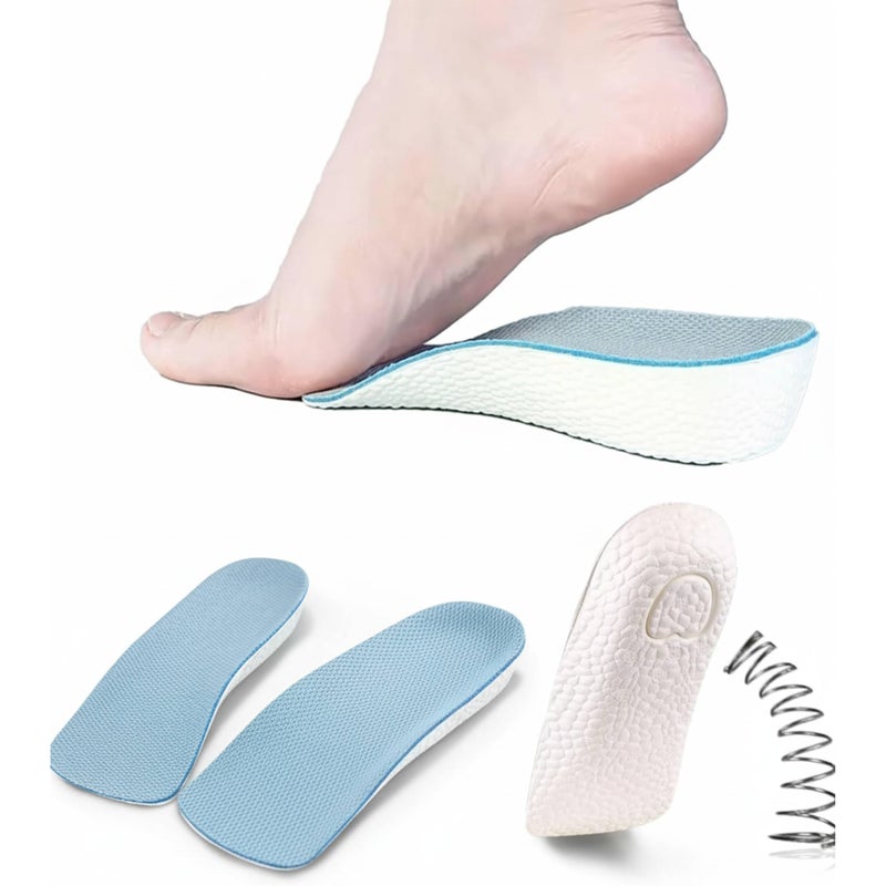 تيشتا نعالات طبية من مادة EVA لعلاج ألم الكعب والشوكة العظمية، رافعة طول خفية للحذاء، وسادة كعب مريحة وخفيفة لامتصاص الصدمات، مناسبة لجميع أنواع الأحذية (3.5 سم) - Image 1
