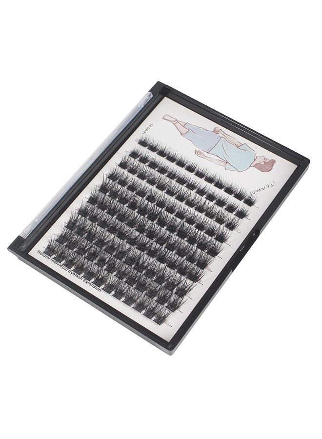 120 Clusters Mixed 8-10-12-14mm/10-12-14-16mm Individual False Eyelashes Dramatic Look Wide Stem Natual Long Volume Eye Lashes Extensions Beauty Tools (Mixed 10-12-14-16mm)